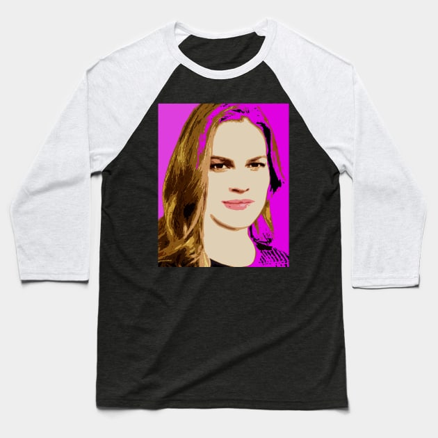 Hilary Swank Baseball T-Shirt by oryan80